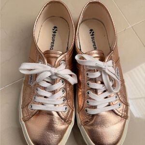Superga Women's Shiny Copper Sneakers